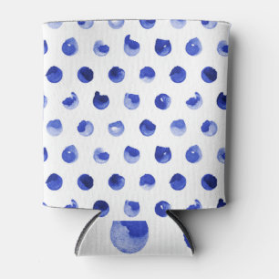 Porta-lata Bolinhas: geometria do cobalto azul