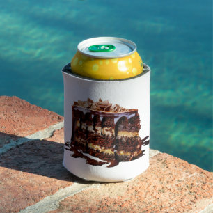 Porta-lata Bolo de chocolate multi-camadas indulgente do Slip