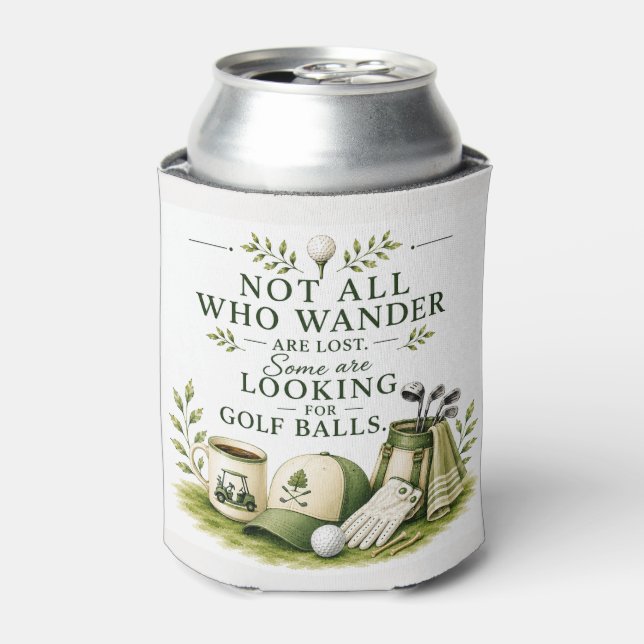 Porta-lata Bolsa de golfe com texto em verde (Can Front)