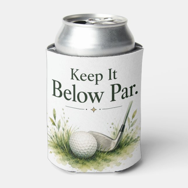 Porta-lata Bolsa de golfe com texto em verde (Can Front)