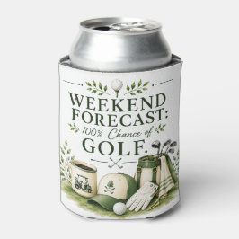 Porta-lata Bolsa de golfe com texto em verde