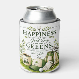 Porta-lata Bolsa de golfe com texto em verde