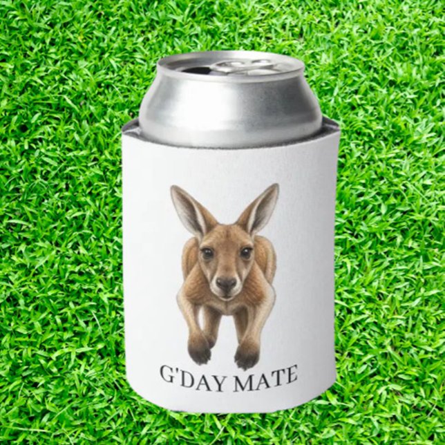 Porta-lata  Bolsinha de Canguru Aussie  (Imagine cracking open a cold drink straight from a kangaroo’s pouch)