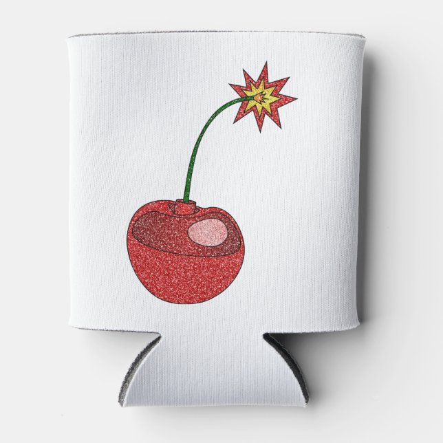 Porta-lata Bomba de Cherry com brilho (Frente)