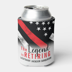 Porta-lata Bombeiro Aposentadoria Linha Vermelha Bandeira Bom