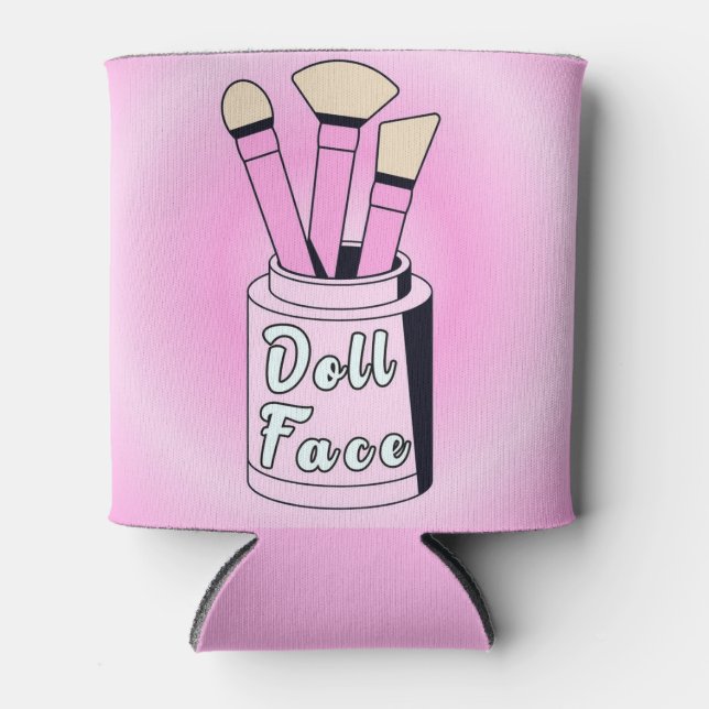Porta-lata Boneca Face - Tela de desenho 1940s (Frente)