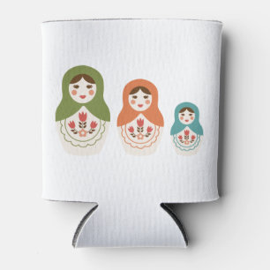 Porta-lata Bonecas do assentamento do russo