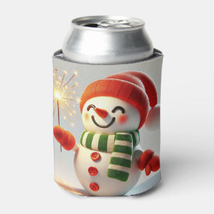 Porta-lata Boneco de Neve Alegre