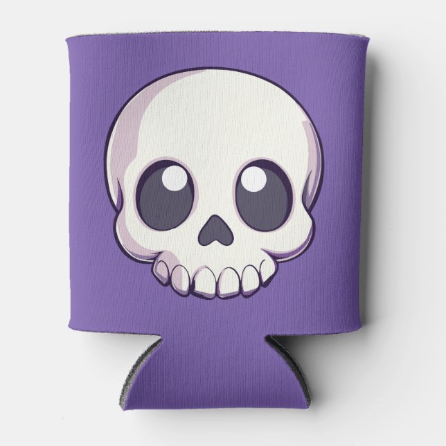 Porta-lata Bonita Cartoon Skull Halloween (Frente)