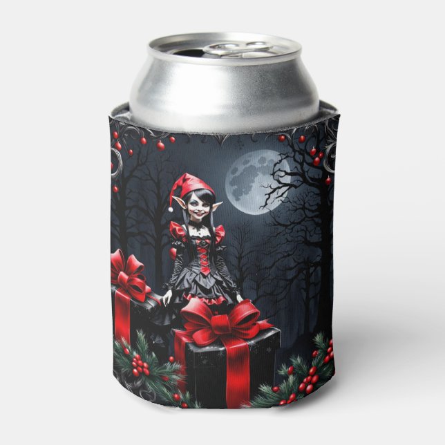 Porta-lata Bonita Elfo de Natal Gótico. (Can Front)