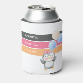 Porta-lata Bonita Garota-Balão-de-Pinguim