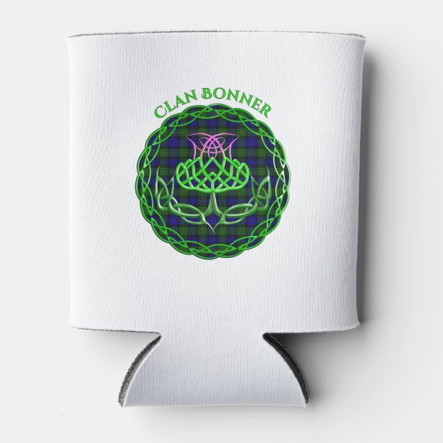 Porta-lata Bonner Scottish Tartan Celtic Thistle (Frente)