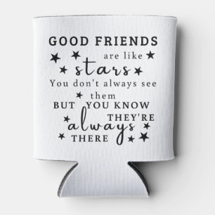 Porta-lata Bons Amigos São Como Estrelas: Amizade Cita Arte