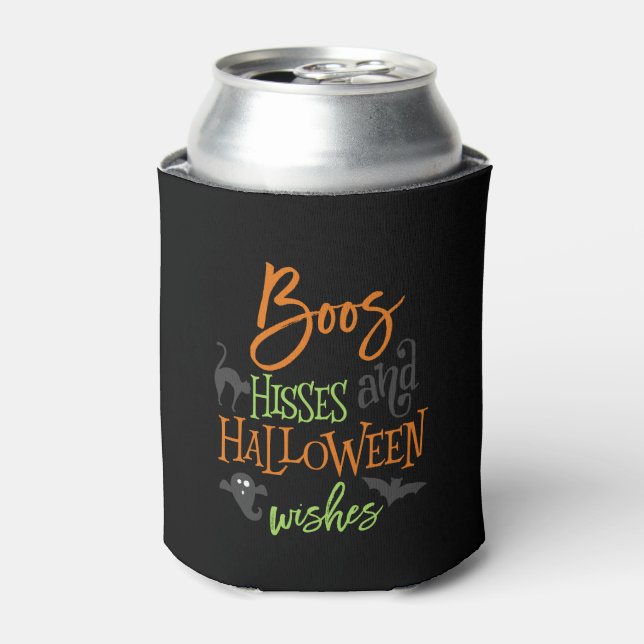 Porta-lata Boos Hisses e Desejos de Halloween (Can Front)