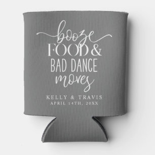 Porta-lata Booze Comida e Má Dança Deslocam Casamento
