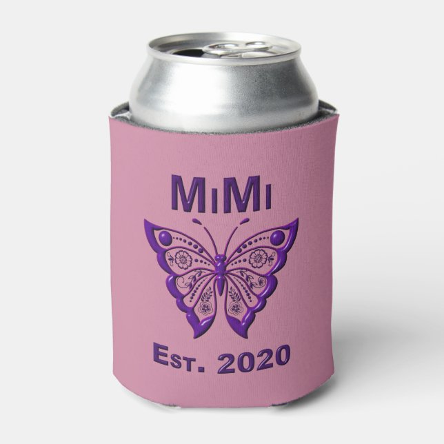 Porta-lata Borboleta Adorável Mimi "Est 2020" (Can Front)
