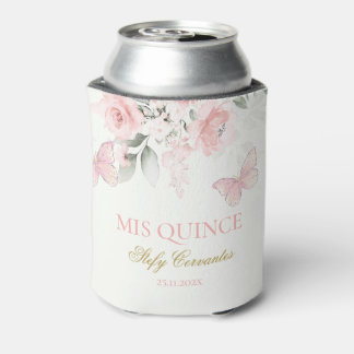 Porta-lata Borboleta Rosa Quinceañera