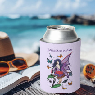 Porta-lata Borboletas de Cogumelo de Leite Roxo