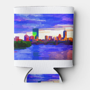 Porta-lata Boston Skyline Charles River Sunset