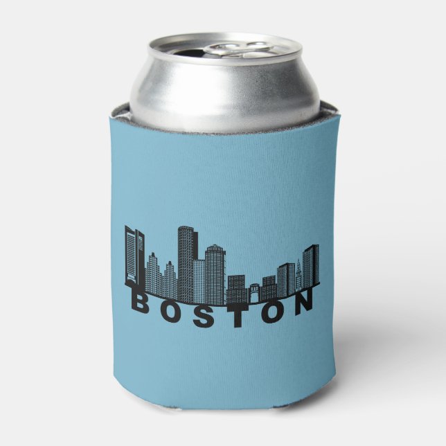 Porta-lata Boston Skyline Silhouette  (Can Front)