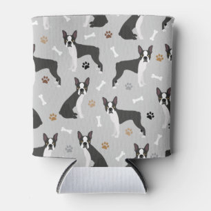 Porta-lata Boston Terrier Bones e patas podem resfriar