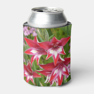 Porta-lata Botânica de Verão, Gladiolas Vermelhas e Brancas