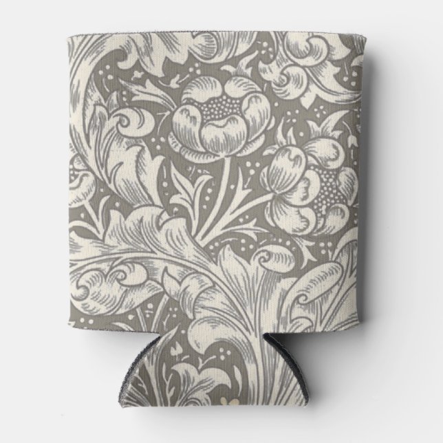 Porta-lata Botão de Solteiro damasco antigo William Morris (Frente)