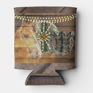 Porta-lata Botas de vaqueiro de ferradura de cavalo ocidental