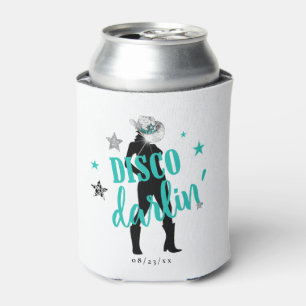 Porta-lata Botas 'n Brilho Disco Darlin' Teal ID925