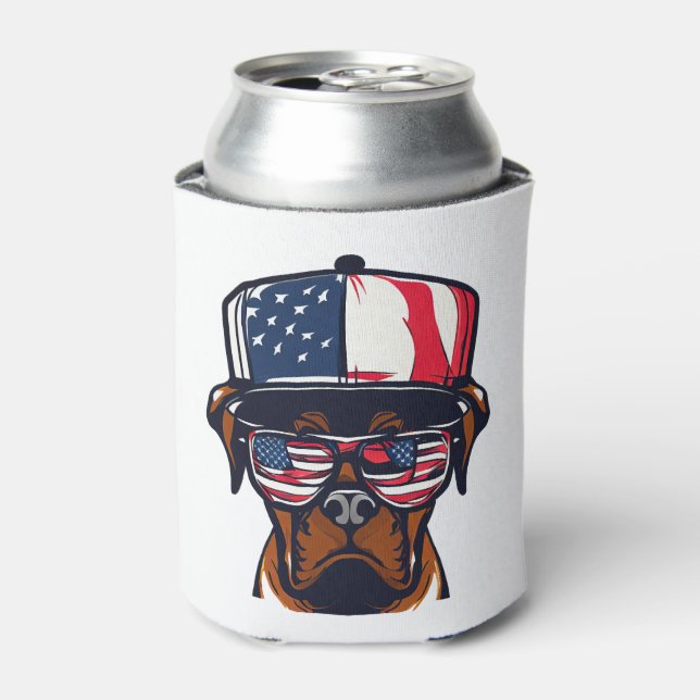 Porta-lata Boxer Dog 4 de julho (Can Front)