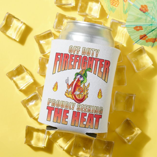 Porta-lata Branco com caráter de polegares desenhados à mão (Verão in situ)