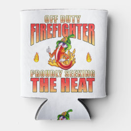 Porta-lata Branco com caráter de polegares desenhados à mão