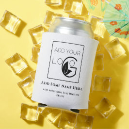 Porta-lata Branco moderno adicione seu logotipo à empresa