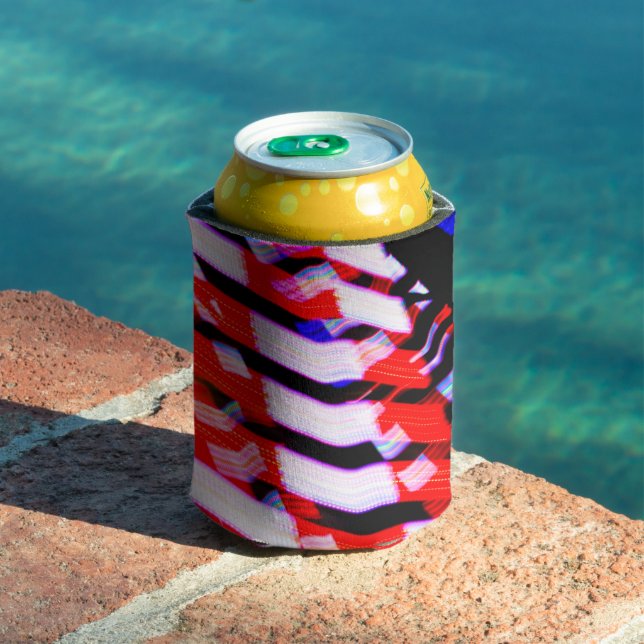 Porta-lata Branco vermelho e azul (Piscina in situ)