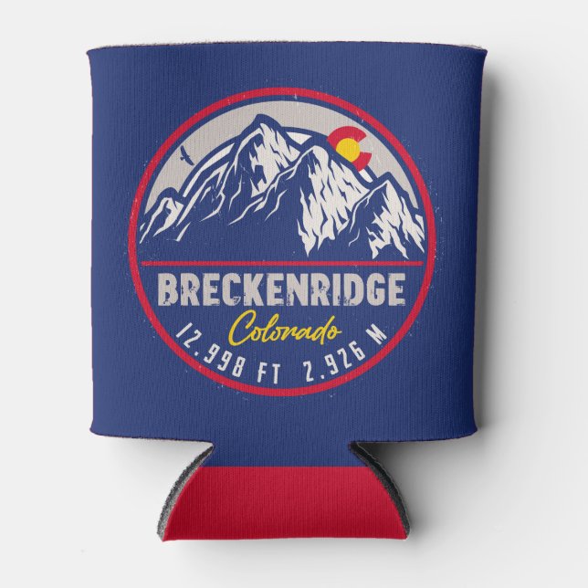 Porta-lata Breckenridge Colorado Ski Hiking Mountain Souvenir (Frente)