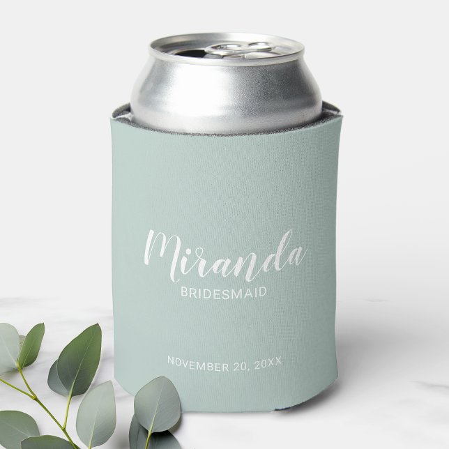 Porta-lata Bridesmaid Personalizado de Script Moderno (Criador carregado)