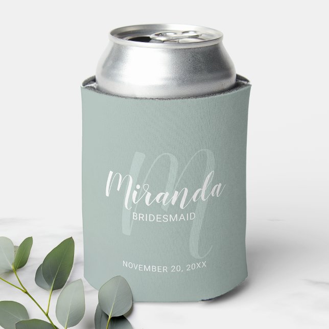 Porta-lata Bridesmaid Personalizado de Script Moderno (Criador carregado)