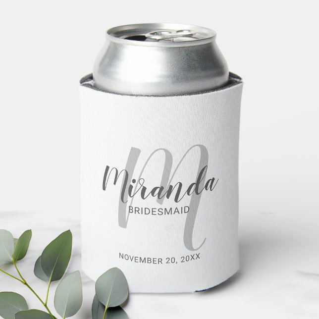Porta-lata Bridesmaid Personalizado de Script Moderno (Criador carregado)