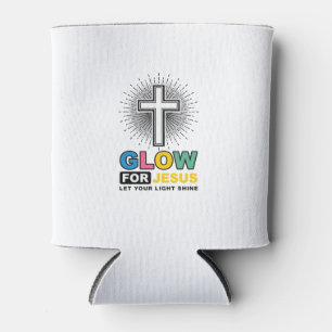 Porta-lata Brilhe Para Jesus Camisa Cristã Cruz Luz Design_