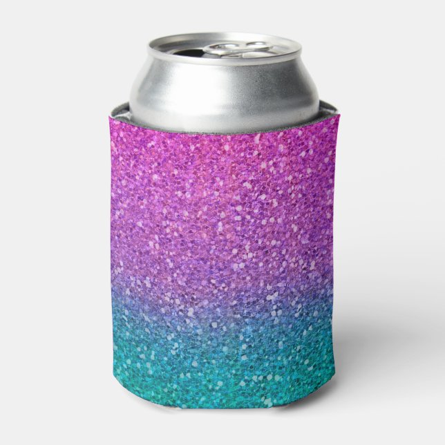 Porta-lata Brilho Espelhado Rosa Azul Turquesa e Roxo (Can Front)