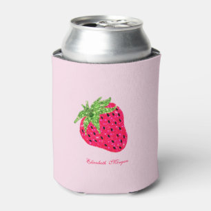 Porta-lata Brilho Legal Morango Rosa