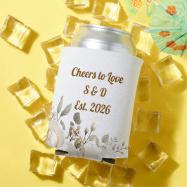 Porta-lata Brindes ao Amor Manga Floral Personalizada para La