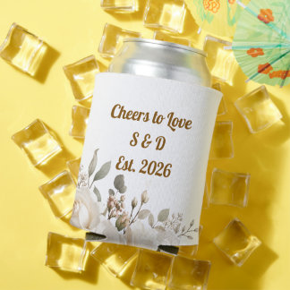 Porta-lata Brindes ao Amor Manga Floral Personalizada para La