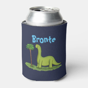 Porta-lata Brontossauro, animação de dinossauros feliz pode