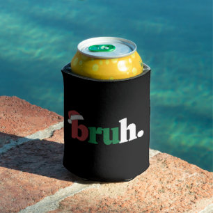 Porta-lata Bruh Meme Dito Engraçado Cumprimento de Natal Irmã