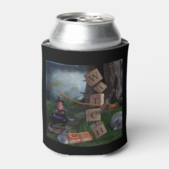 Porta-lata Bruxa de Halloween (Can Front)