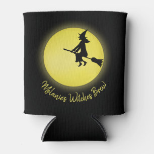 Porta-lata Bruxa Voadora de Halloween Lua Cheia Caprichosa