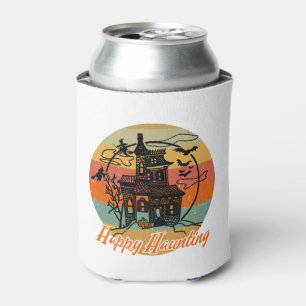 Porta-lata Bruxas Feliz Caça ao Halloween Vintage Retro