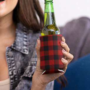 Porta-lata Buffalo Xadrez Trendy Rustic Lumberjack