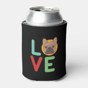 Porta-lata Buldogue francês do amor engraçado de I mim